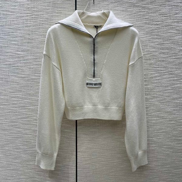 希少ミュウミュウ コピー カシミヤニットポロシャツ 2色 myi95768